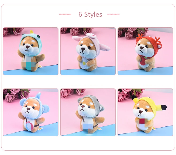 

Plush Doll Car Keychain Pendant Akita Shiba Inu Dog Bag Backpack Hanging Ornaments Doll For Children Gift Toy