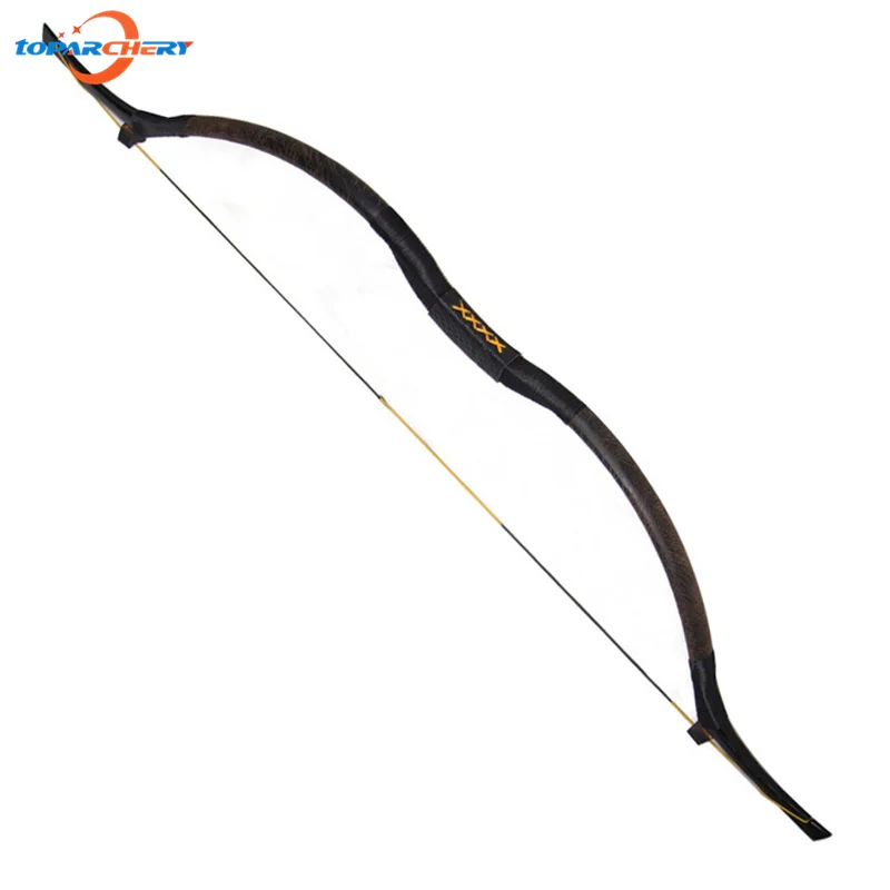 

35lbs 40lbs Traditional Handmade 54'' Hunting Archery Longbow with Horsehide & Leather for Recurve Wooden Bow Shooting Games