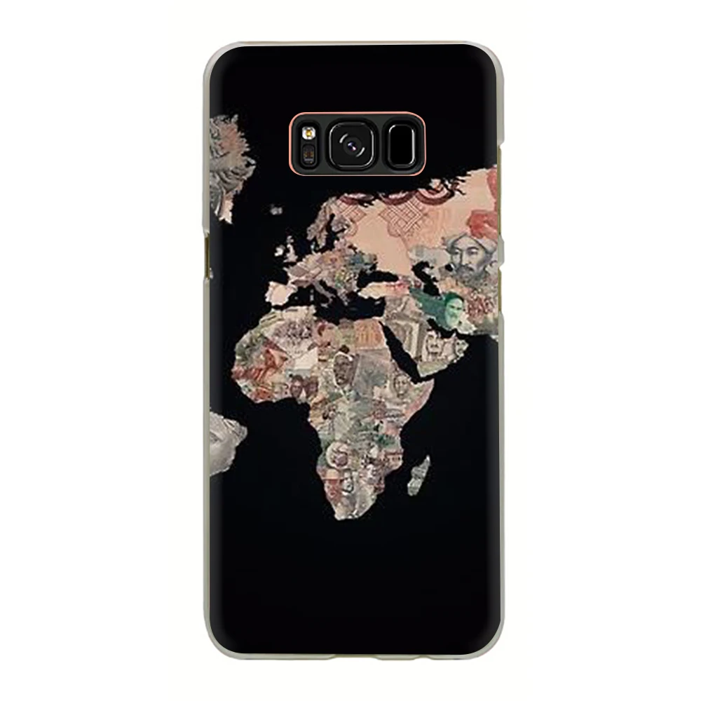 Для путешествий в мире карта жесткий чехол для телефона с рисунком в виде крышка чехол для samsung Galaxy S6 7 Edge S8 9 Plus S10 E Plus Note8 9 M10 20-30 - Цвет: H2