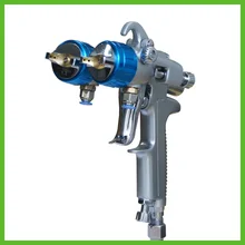 SAT1189 нано хромированная живопись высокого давления двойная головка пневматический распылитель пневматический инструмент двойное сопло пистолет-распылитель