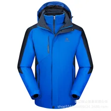 Двухкомпонентная дышащая бархатная Мужская зимняя водонепроницаемая куртка для активного отдыха, спортивная теплая куртка, походная Лыжная мужская куртка