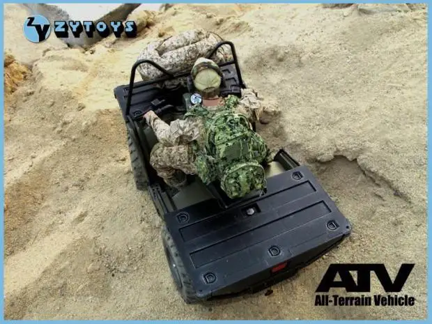 ZY Toys ATV 1/6 военный вездеход внедорожный мотоцикл модель для 12 дюймов Фигурка DIY