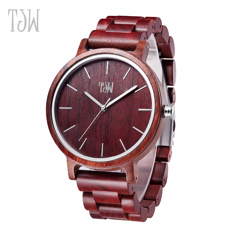 

TJW Brand Wood Watch Men Business Watch Special Design Timepieces Quartz Watches in Wooden Gifts Box TJW8029-1 Clock
