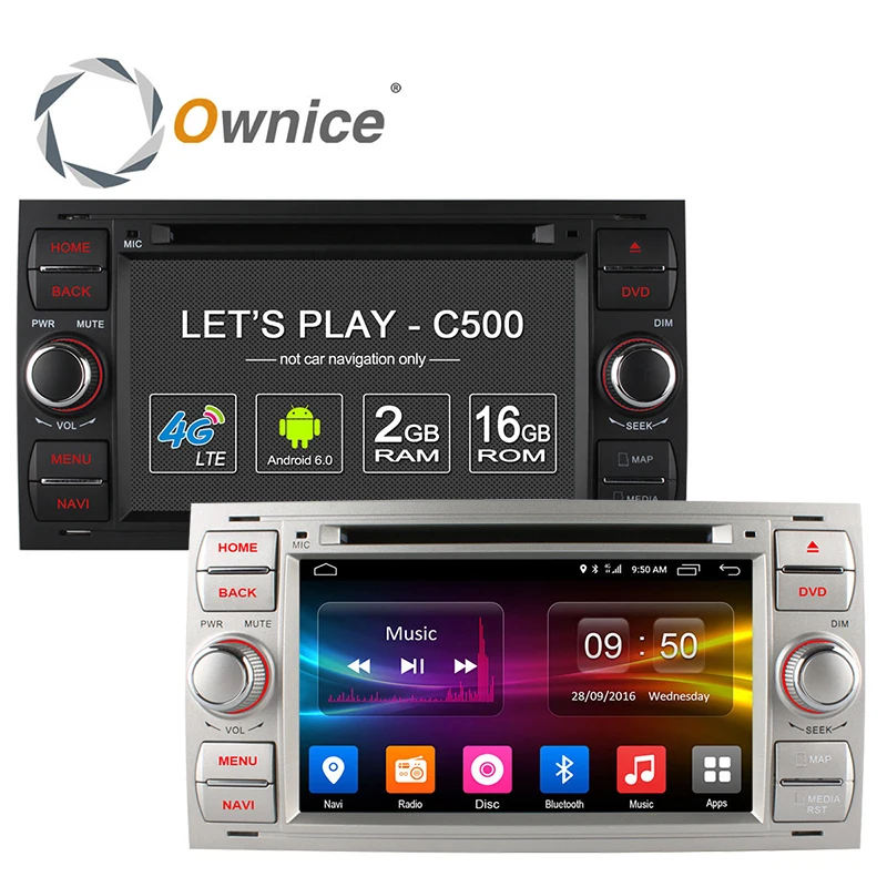 HD 1024X600 Восьмиядерный 2 Гб RAM 4G LTE автомобильный dvd-плеер Android 6 0 для Ford Focus Mondeo Kuga Galaxy