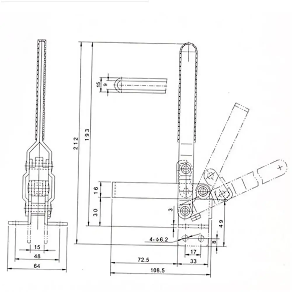 GH-11412 вертикальный тип тогл зажим Quick Release ручной инструмент 200 кг холдинг ёмкость вертикальный тип тогл зажим Новый