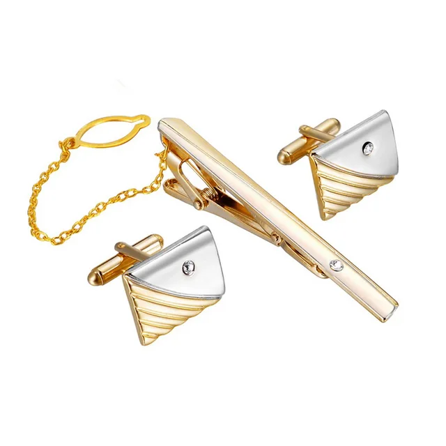 mens tie clip and cufflinks