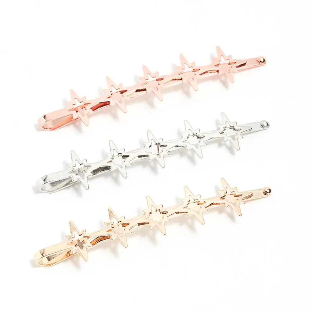 1PC Gold Silver Star Barrettes Jewelry Hair Accessories Hairpins for Women Lady Girls Headwear Hair Clips