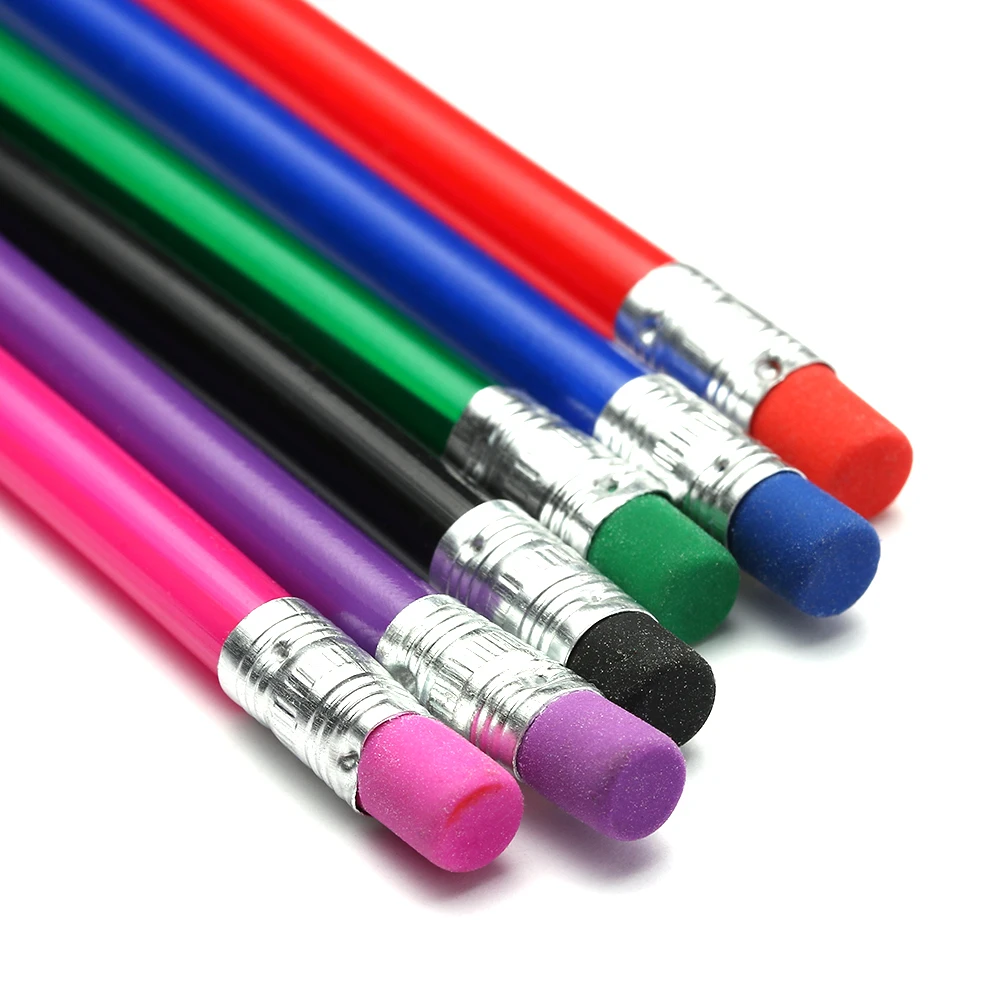 

5PCS/set Rubber Model Flexible Colored Pen Magical Bendy Soft Pencil with Eraser Stationery School Student Office Use