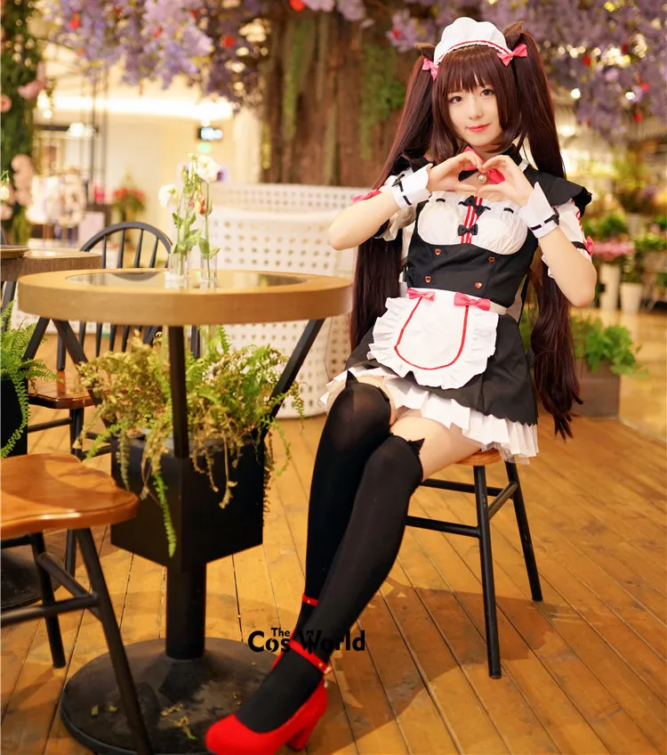 NEKOPARA OVA Chocola ванильный горничный фартук платье униформа наряд аниме костюмы для косплея