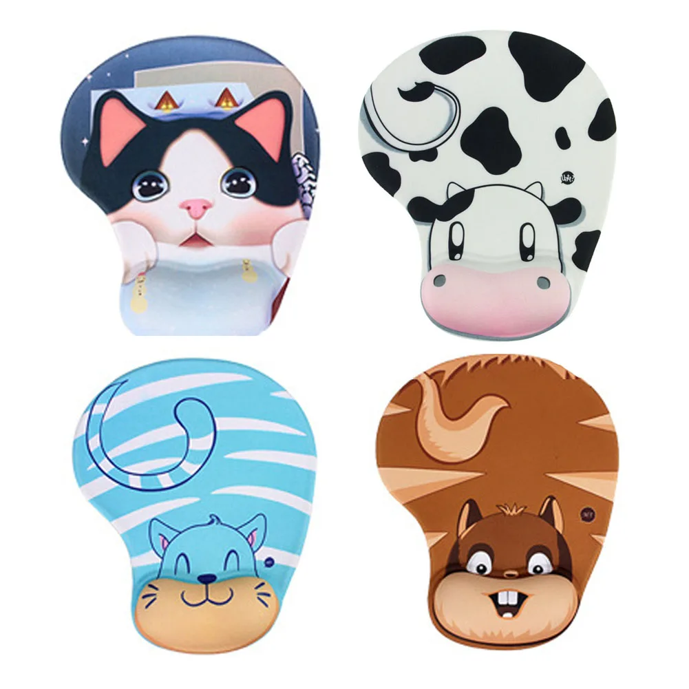 Practical Lovely Animal Skid Resistance Mouse Pad Memory Foam Comfort