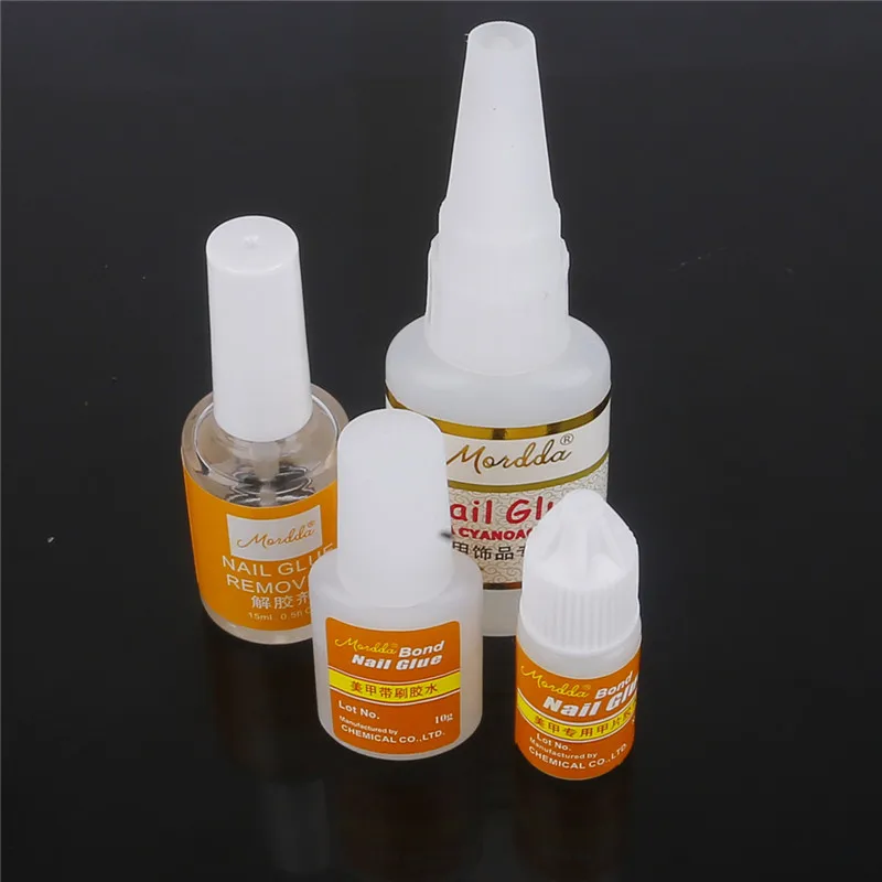 

1pc Nail Glue for False Nails Glitter Acrylic Decoration with Brush False Nail Art Tool Supplies Nail Glue Remover