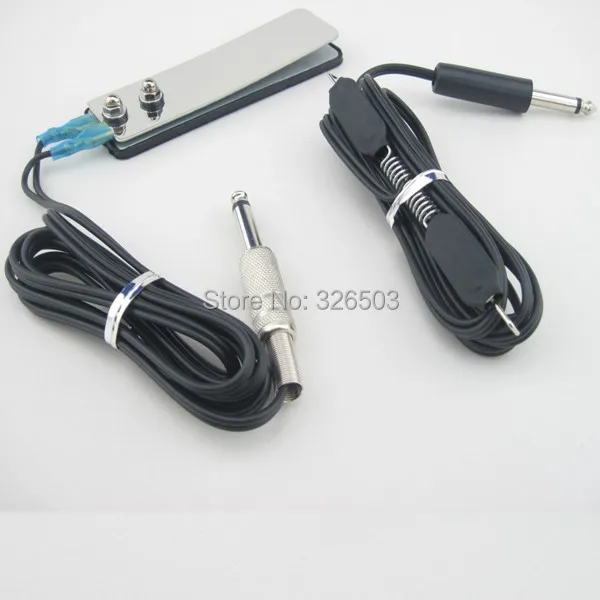 

One Mini Flat Slim Tattoo Foot Switch Pedal & Clip Cord Set Supply TFS04-Y+TCC01