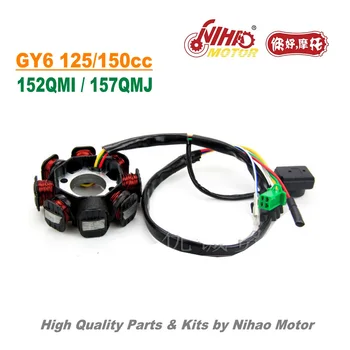 

TZ-19 125cc 150cc Stator 8 Pole 5 Wire Magneto Coil GY6 Parts Chinese Scooter Motorcycle 152QMI 157QMJ Engine Spare Nihao Motor