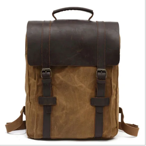 

Men Canvas Backpack Vintage Mochila Casual Rucksack College Student School Backpack Bags for Teenagers black/grey/armygreen