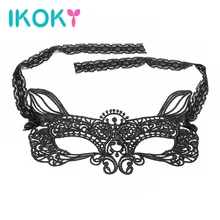 IKOKY Секс Черное Кружево Маска Для Глаз Игры Для Взрослых SM Кабалы Раб эротические Игрушки Фетиш Флирт Секс Игрушки для Двоих для Bar Club партия