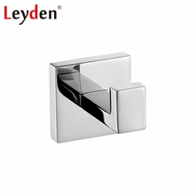 Leyden высокое качество один крючок для полотенец Одежда Крюк квадратный 304 SUS настенное хромированное крепление из нержавеющей стали отделка вешалка для одежды, держатель