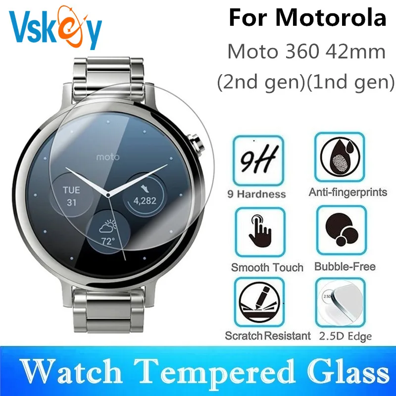 VSKEY 20 шт. закаленное стекло для Motorola Moto 360 42 мм (2 е поколение) Защитная пленка