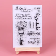 Резиновые силиконовые ходячие в дождь прозрачные штампы для тампонов печать фоновый коллаж альбом для штампов праздничные открытки