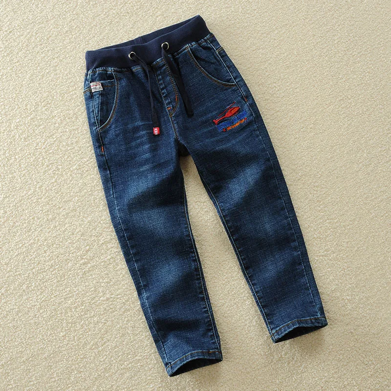 

100% cotton high quality Baby boy jeans long pants thick autumn spring fall kids toddler teenage boys denim trousers 3-13 years