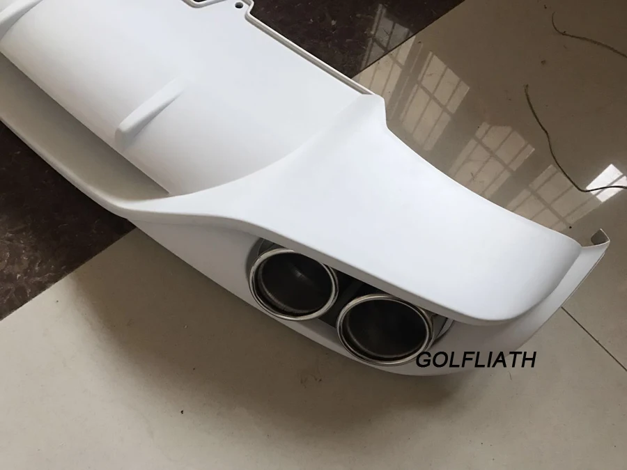 GOLFLIATH PP Неокрашенный+ сталь для A4L ABT стильный, для заднего бампера Диффузор для губ, автомобильные выхлопные наконечники для Audi 2008-2012 A4 B8 стандарт