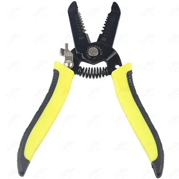 

Portable Wire Stripper Pliers Crimper Cable Stripping Crimping Cutter Hand Tool with Manganese Steel for Electrical