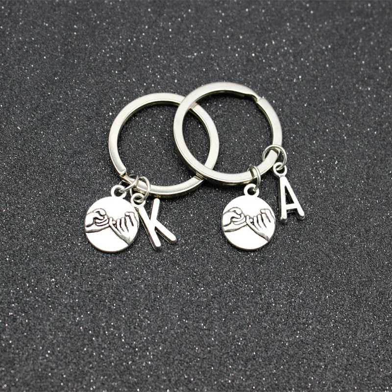 Pinky Promise Keychain Personalized Pinky Promise Key chain Date /& 2 Initials