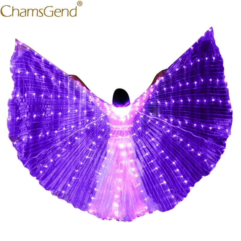 

Fashion Women LED Angel Butterfly Wings Colorful Lighting Cosplay Costume with Telescopic Sticks for Carnival Dancing Show 906
