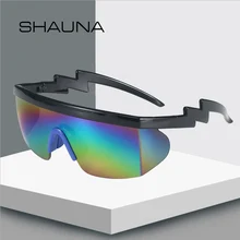 Shauna классические ветрозащитные Солнцезащитные очки женские модные зеркальное покрытие защитные очки оттенки мужские
