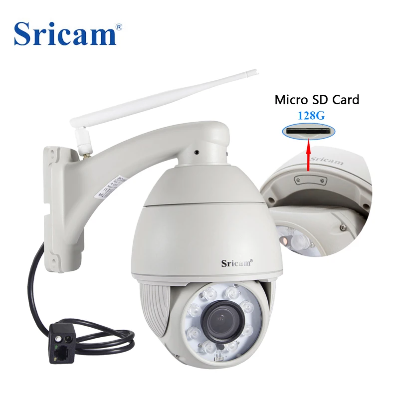 Sricam SP008 HD 960 P 1.3MP Беспроводной IP Камера 5X Оптический зум ИК IP Камера PTZ открытый Водонепроницаемый PTZ IPC наблюдения камера s