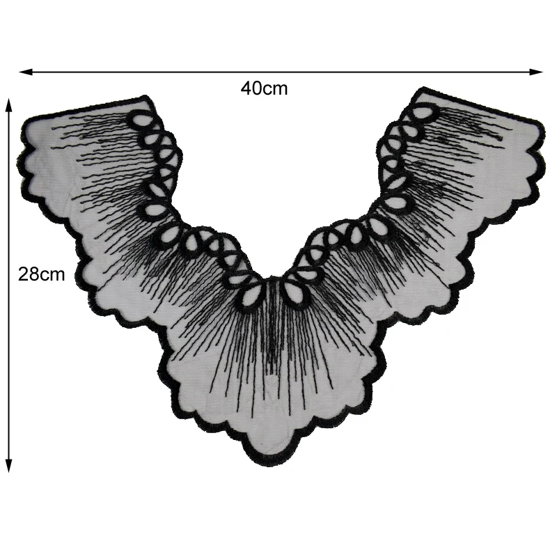 Кружевная ткань отделка пришить на платье аппликация на одежду мотив Блузка Шитье emboridery «сделай сам» на декольте Воротник украшение костюма