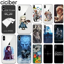 Чехол ciciber Game Thrones Funda для Iphone 7 8 6 6S Plus 5S SE 11 Pro Max Мягкий силиконовый чехол для телефона для Iphone X XR XS MAX Coque