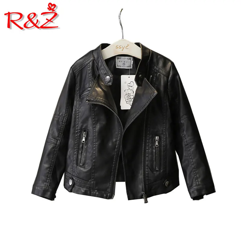 Best  92019 New Fashion Autumn Denim Jacket The Wind PU Leather Leather Coat Baby Boys And Girls Short Ch