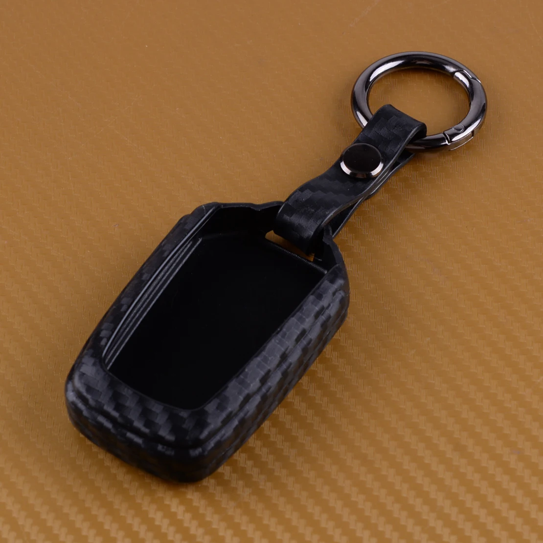 

DWCX Black Silicone Carbon Fiber Texture Car Smart Remote Key Case Shell Cover Protector Fit For Isuzu D-Max MU-X 2017 2018 2019