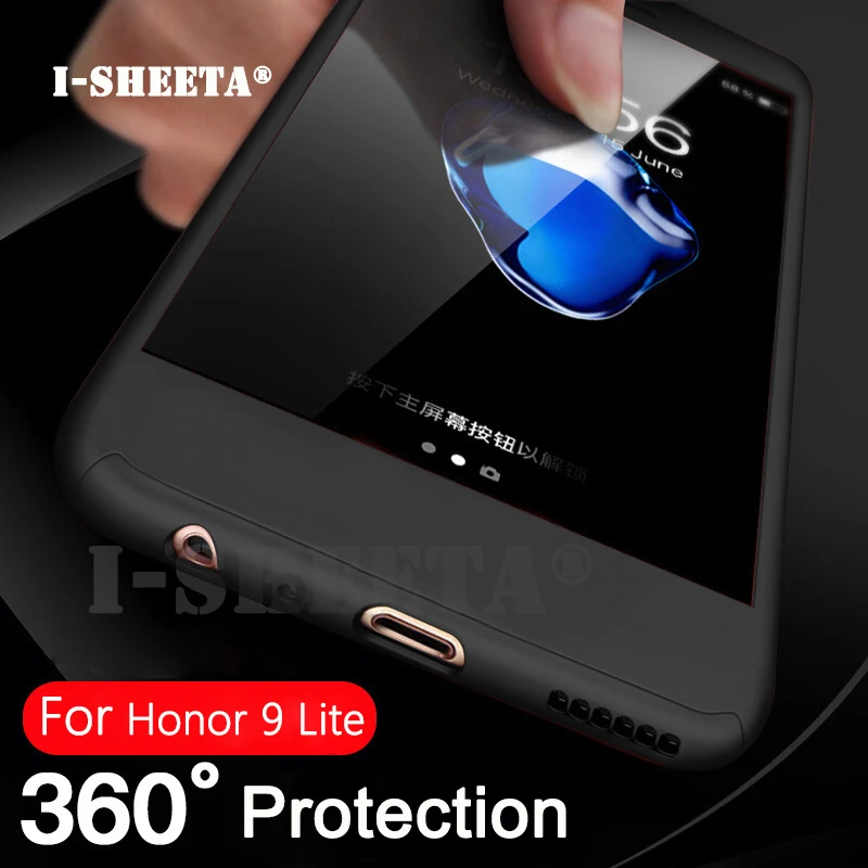 Shockproof 360 Full Protective Cases For Huawei Honor 9 Lite 9Lite Slim Hard PC Case + Free 9H Tempered Glass Screen Protector |