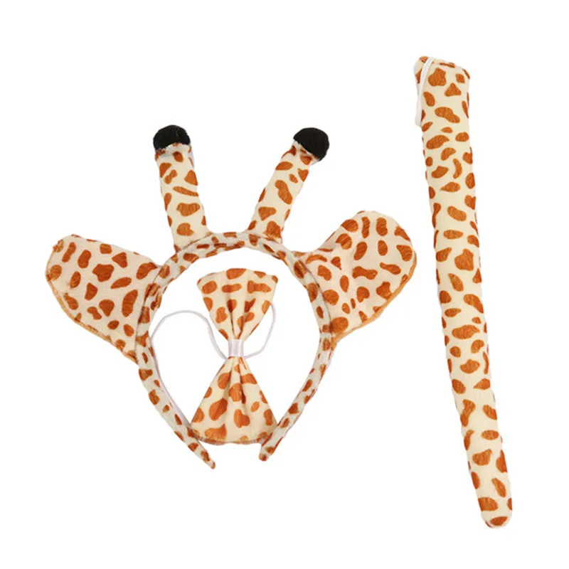 

3Pcs/set Dog Tail Ear Headband Bow Tie Headwear Animal Cosplay Costume Ball Party 2018 Funny Festival Supplies