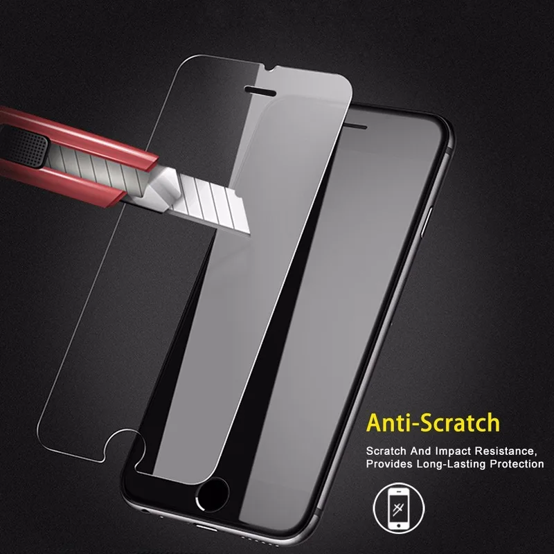 NYFundas For iPhone 7 Tempered Glass Screen Protector Guard For Apple iPhone 8 Plus X 6S 6 5 5S SE 4 4S 9H Film Protection Cover (4)