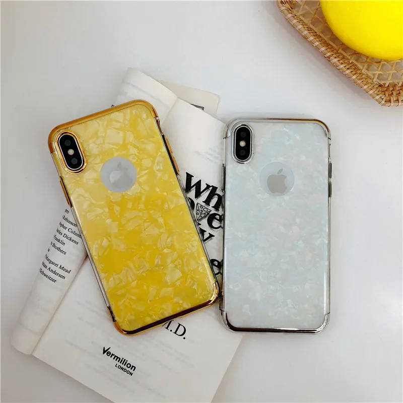 Bling Phone Case For iphone XS MAX XR Cover Silicone TPU Plating Glitter Marble X SE 5 5s 6 6s 7 8 Plus |