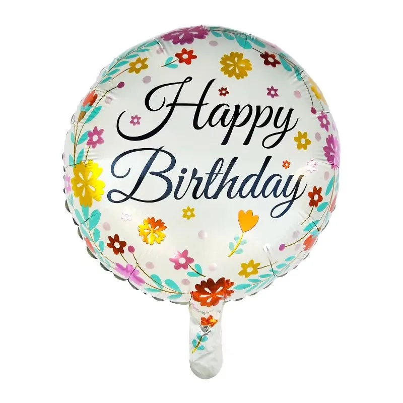 10 шт с днем рождения 18 дюймов празднование круглой формы фольги гелиевые шары для детского дня рождения воздушные шарики, детские игрушки Globs - Цвет: Темно-синий