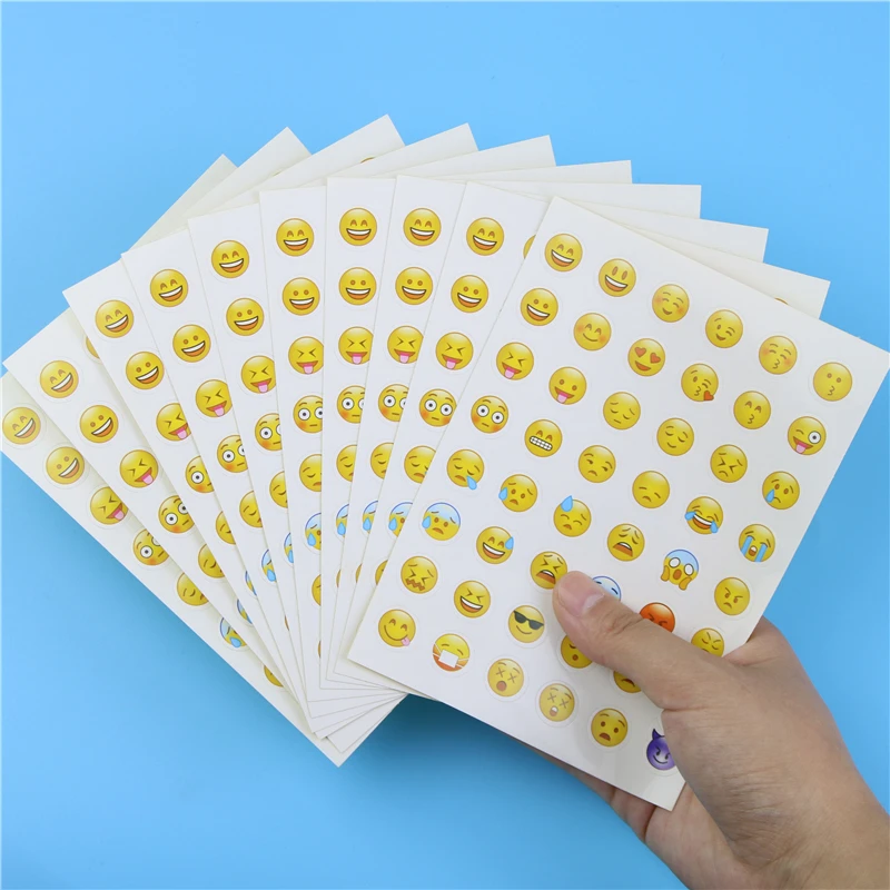 

10 Pcs Cut Sticker 480 Classic Emoji Smile Face Stickers For Notebook Albums Message Twitter Large Viny Instagram Classical Toys