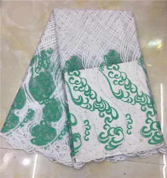 

high quality white African tulle lace fabric 2019 french net lace embroidered for wedding 5 yards(JY-4-19