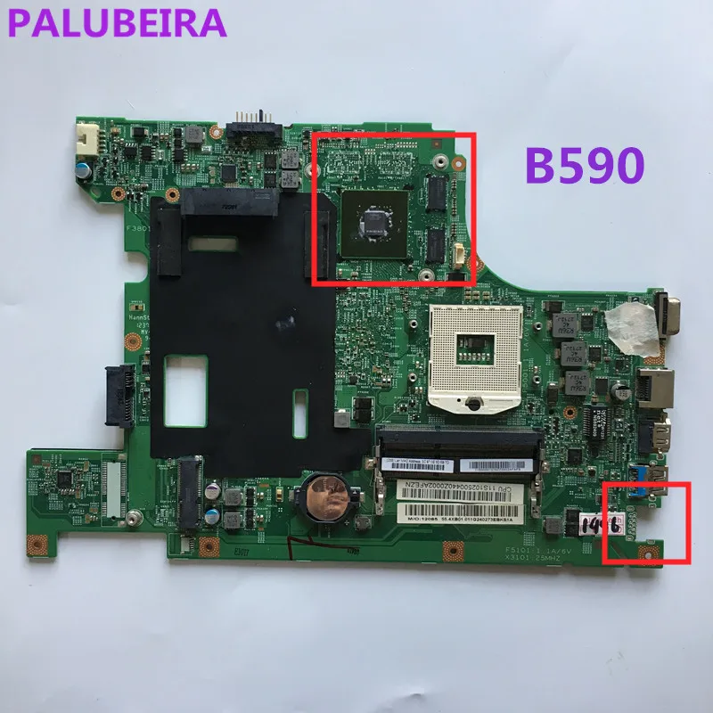 Материнская плата для ноутбука lenovo B580 B590 с чипами видеокарты, полностью протестирована, PALUBEIRA 48.4TE05.011