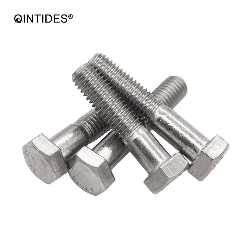 QINTIDES M8 Hexagon head bolts partially threaded 304 stainless steel