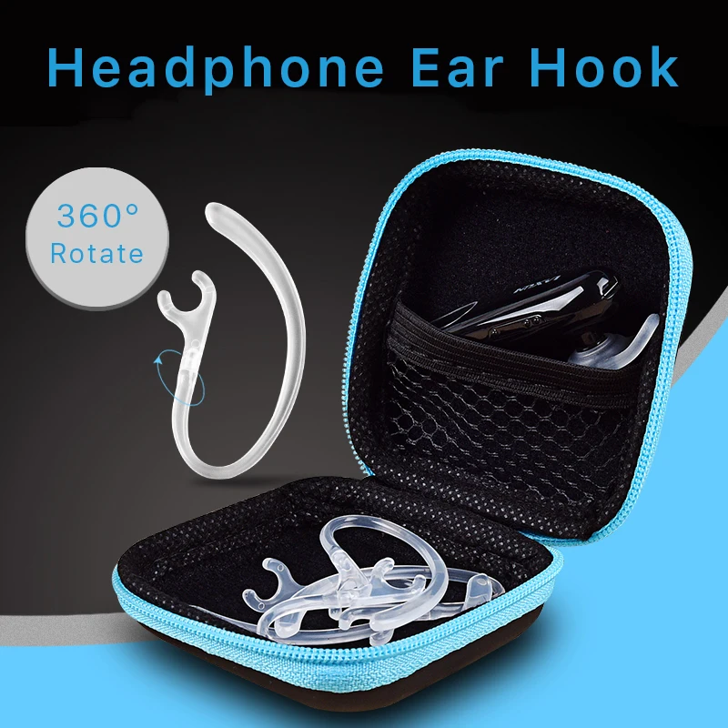 

4 Pairs a Set Soft Silicone Car Bluetooth Earphone Sport Earhook Rotatable Durable for running driving