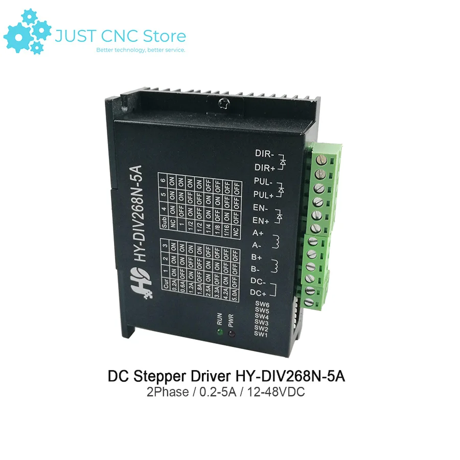 

WaveTopSign stepper motor driver HY-DIV268N-5A two phase hybrid stepping motor drive using DC 12 ~ 48V CNC kit