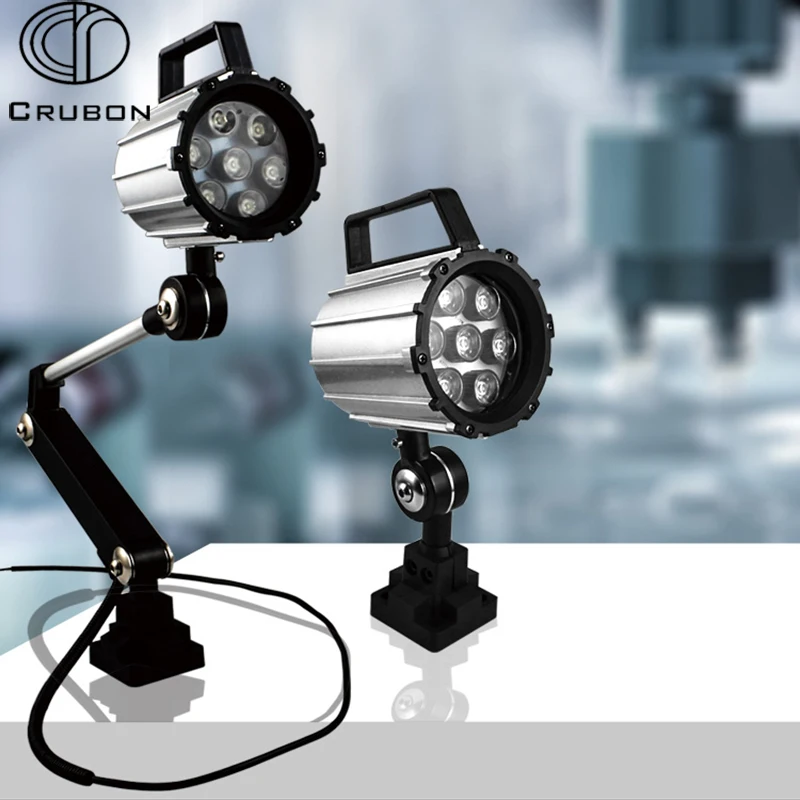Comprar CRUBON 7 W 12 W 24 V 36 V 220 V impermeable IP65 CNC máquina de luz LED para herramientas industriales de trabajo lámparas de luz de brazo largo luces plegables