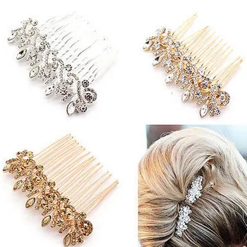

Wedding Hair Accessories Clips Romantic Crystal Pearl Flower HairPin Rhinestone Tiara Bridal Crown Hair Pins Bride Hair comb