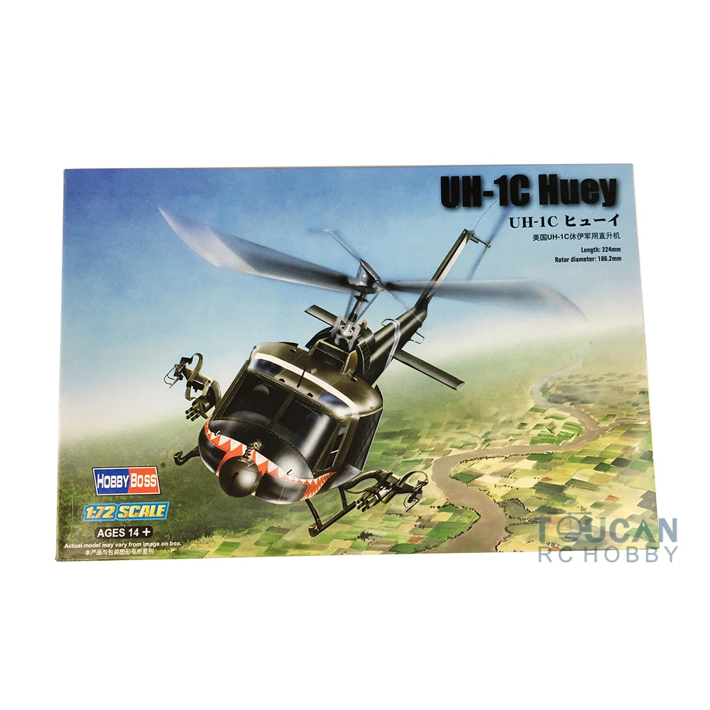 

Trumpeter 87229 1/72 Scale US Army UH-1C Iroquois Huey Helicopter Plane Model