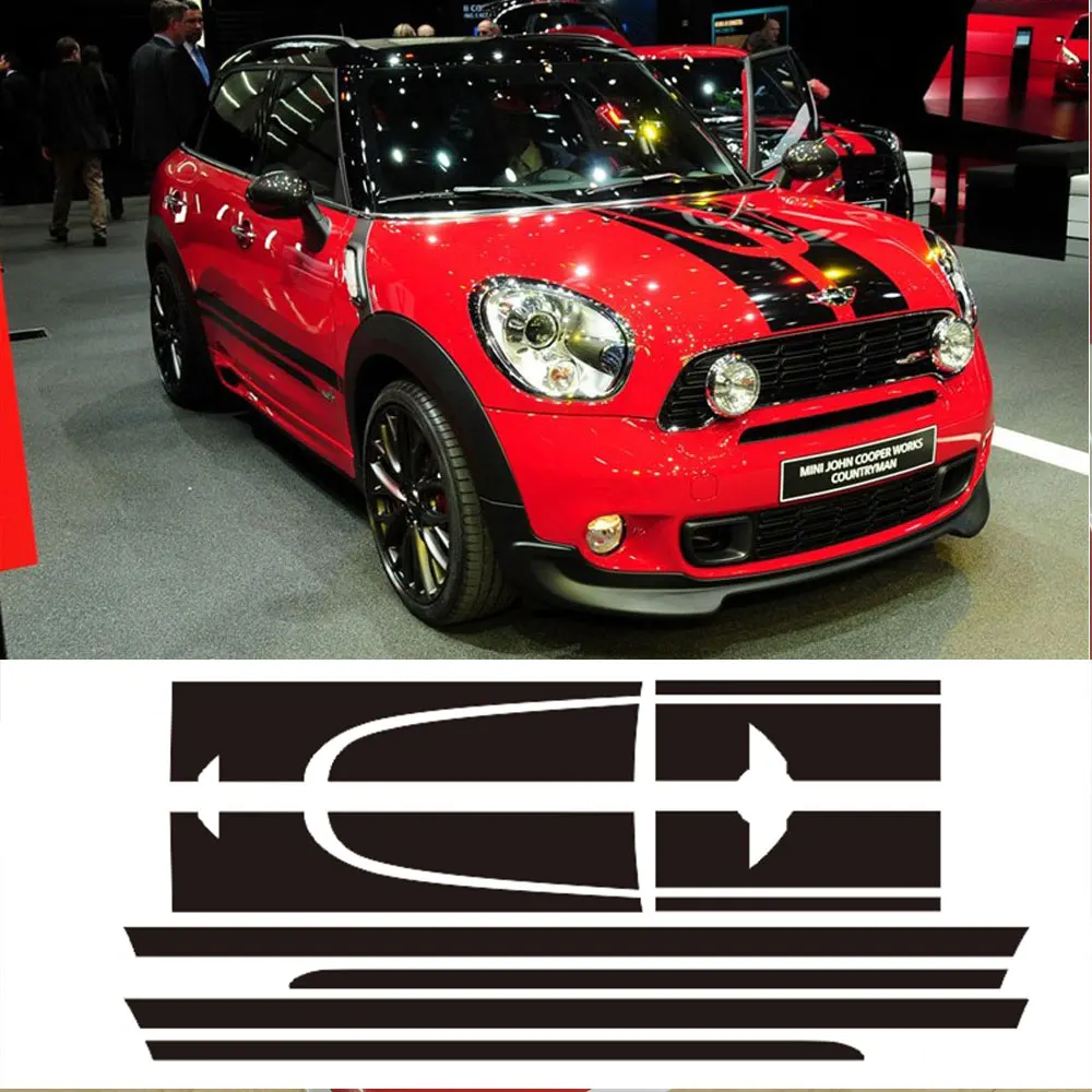 صائق ملصق الشريط عدة ل mini كونتريمان كوبر s سباق هود الجانبية جذع jcw الفينيل ملصقات-أبيض/أسود/الأحمر/الذهب للاختيار