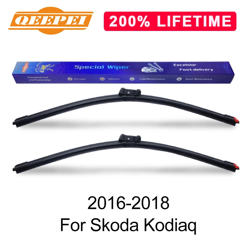 Сменные щетки стеклоочистителя QEEPEI для Skoda Kodiaq 2016 2018 24 дюйма + 21 дюйм аксессуары из