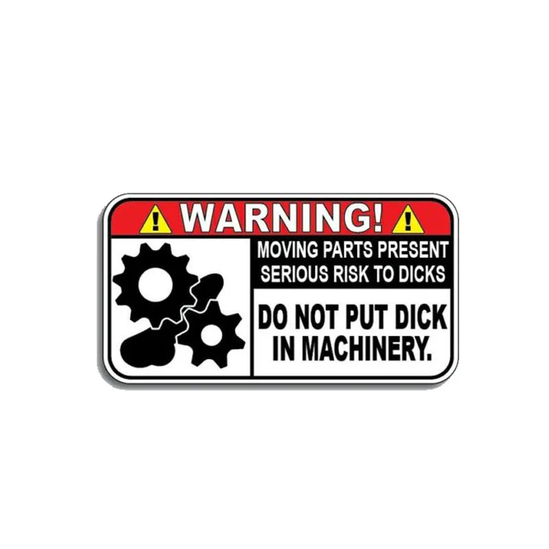 YJZT 10,4 см* 5,5 см Забавный Предупреждение в машинном оборудовании Автомобильная наклейка светоотражающая ПВХ наклейка 12-1172